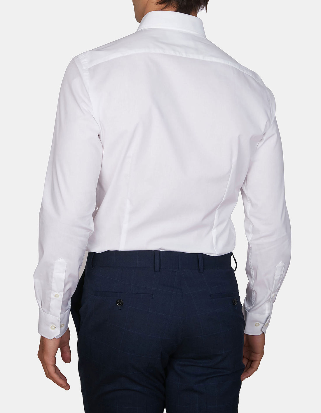 Abelard Santo Slim Spec Long Sleeve Shirt | White