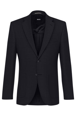 BOSS Janson Stretch Blazer | Textured Navy