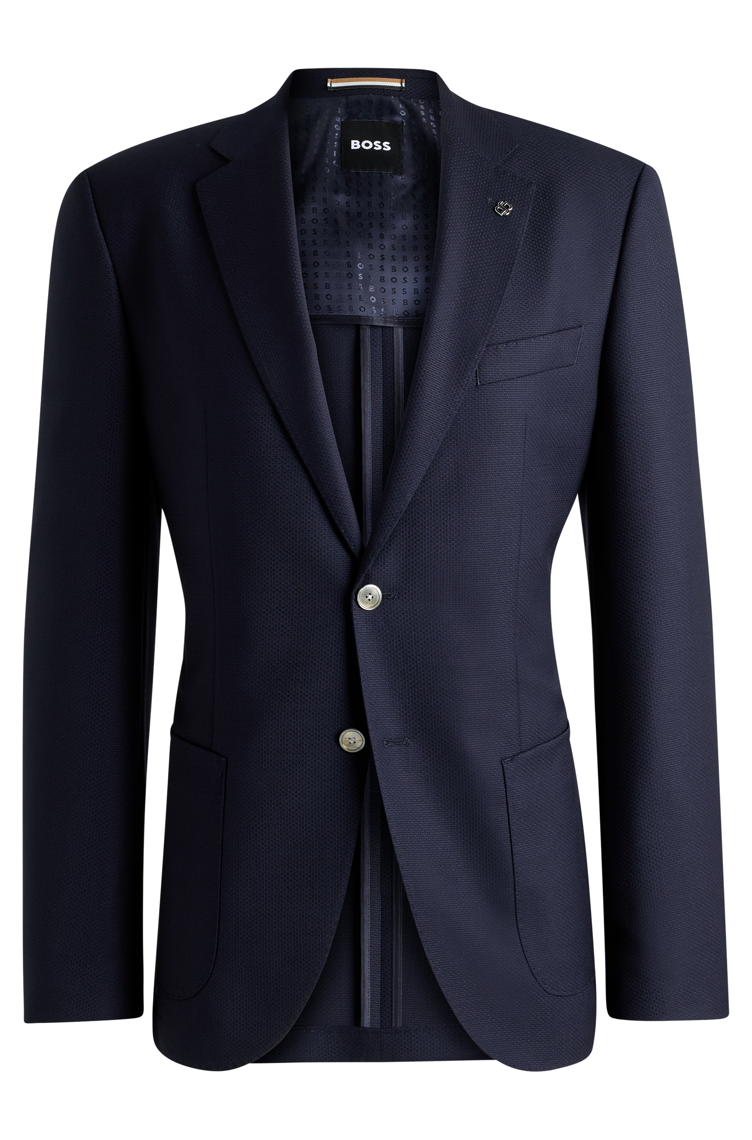BOSS Janson Stretch Blazer | Textured Navy