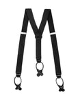 Fellini Leather Back Braces | Black