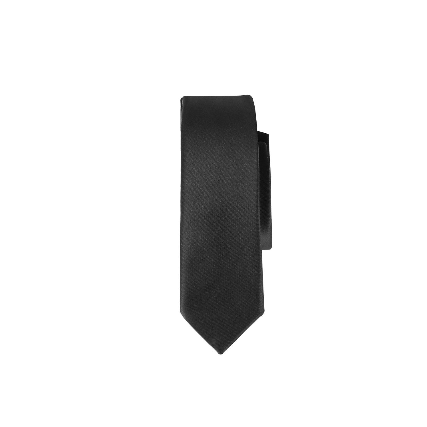 Fellini Classic Black Silk Tie