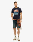 Superdry Gasoline Graphic Relaxed Tee | Truest Navy