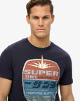 Superdry Gasoline Graphic Relaxed Tee | Truest Navy