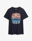 Superdry Gasoline Graphic Relaxed Tee | Truest Navy