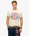 Superdry Gasoline Graphic Relaxed Tee | Rice White