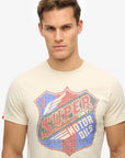 Superdry Gasoline Graphic Relaxed Tee | Rice White
