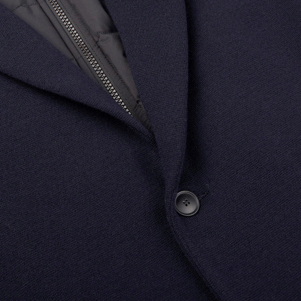 Gran Sasso Giacca Rain Wool Knit Blazer | Navy