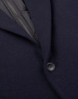 Gran Sasso Giacca Rain Wool Knit Blazer | Navy