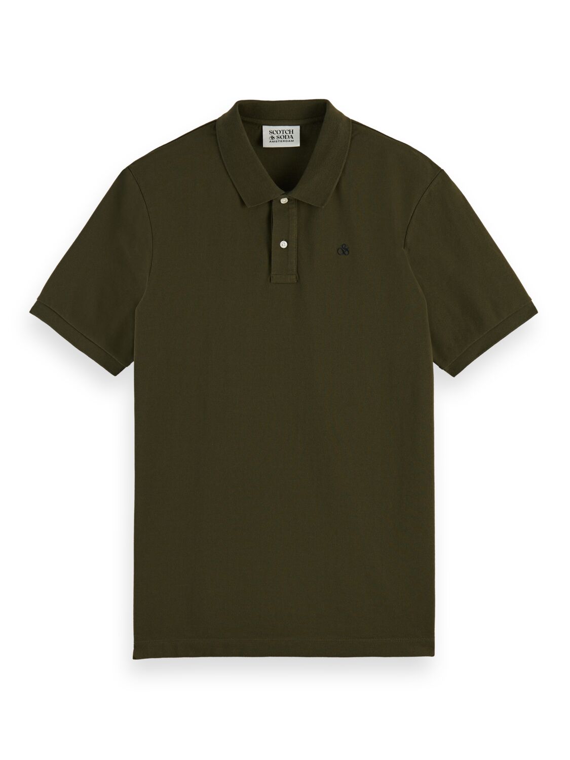 Scotch &amp; Soda Pique Polo Shirt | Military