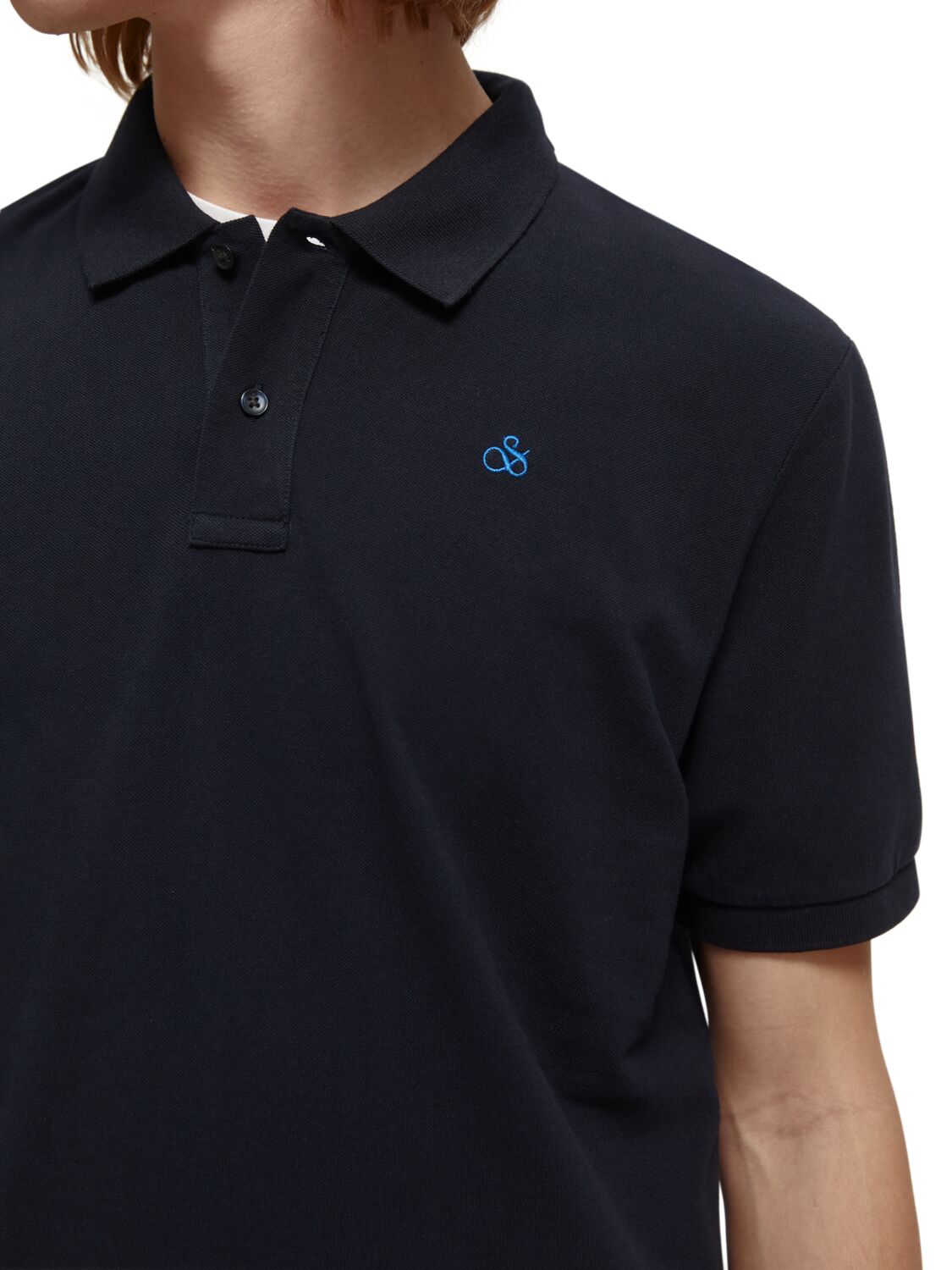 Scotch &amp; Soda Pique Polo Shirt | Night