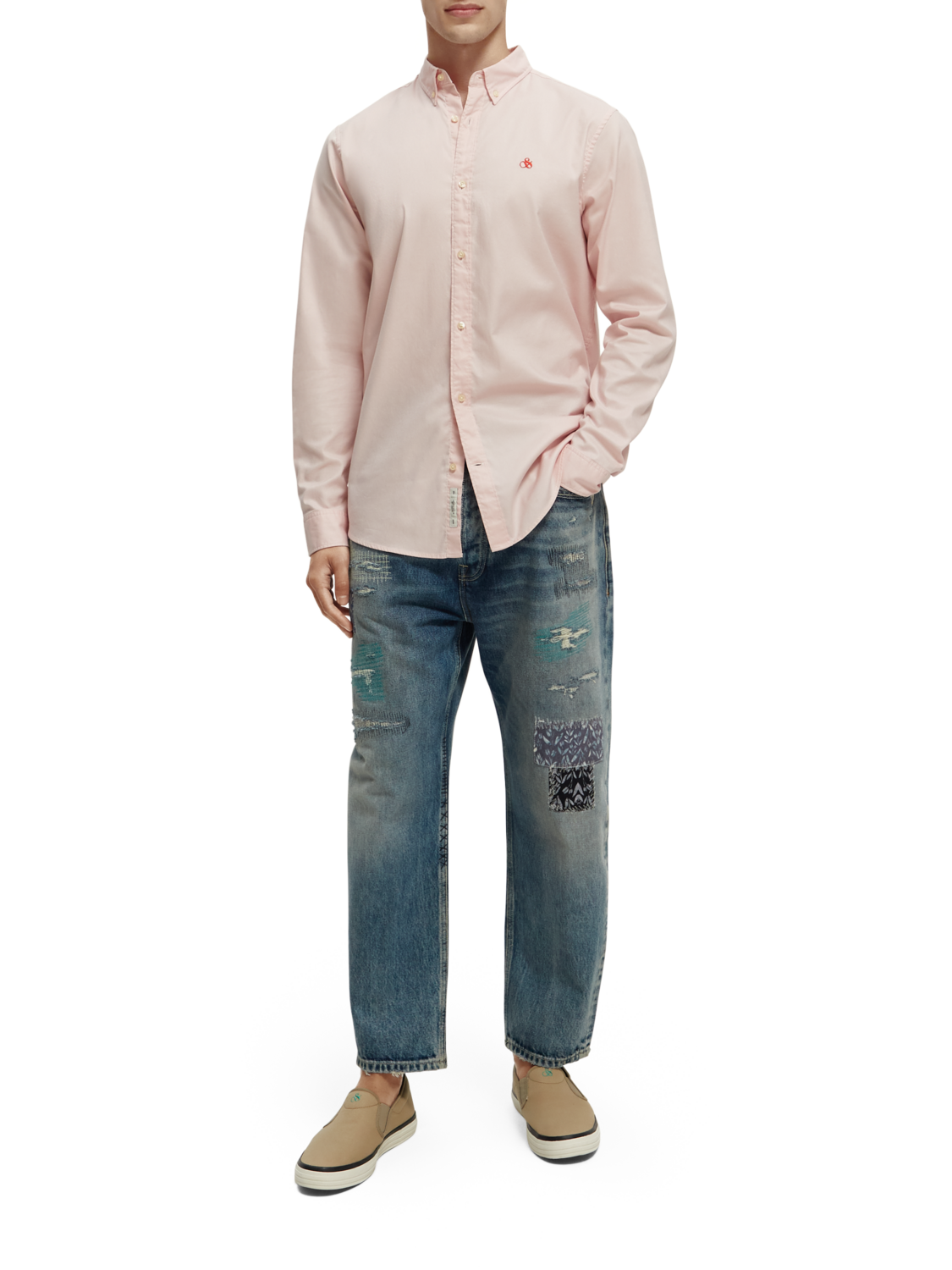 Scotch &amp; Soda Organic Oxford Shirt | Rose