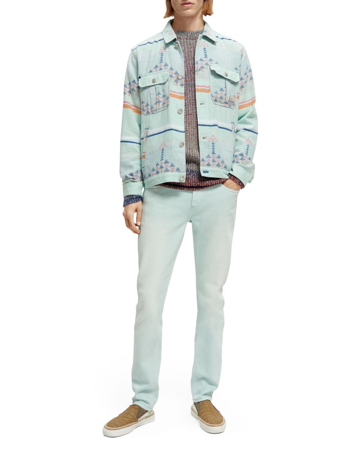 Scotch &amp; Soda Skim Garment Dyed Jean | Mint