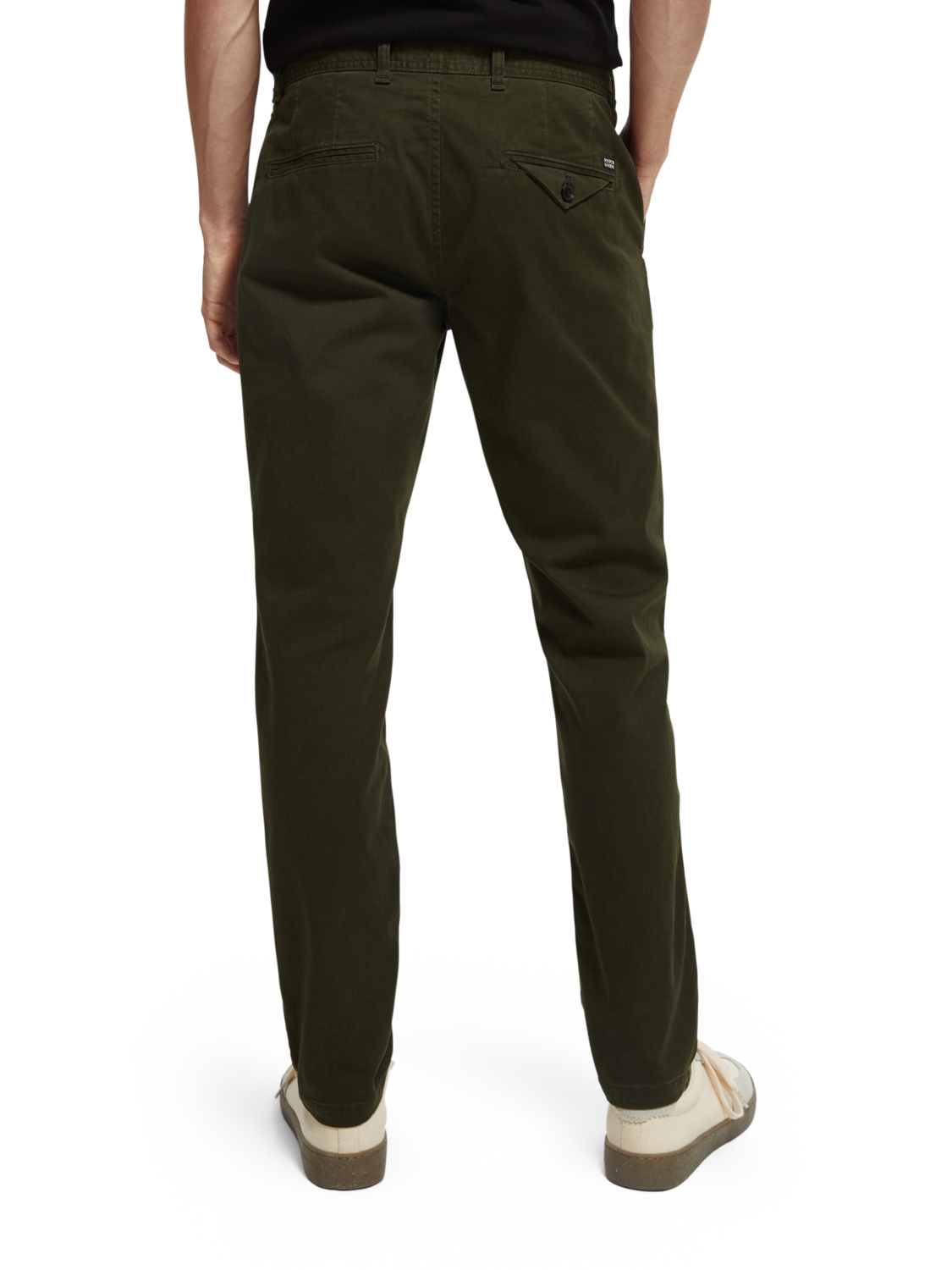 Scotch & Soda Men's Chino Pants Mott Slim Fit Chino - Jersey, Black Melange 0686