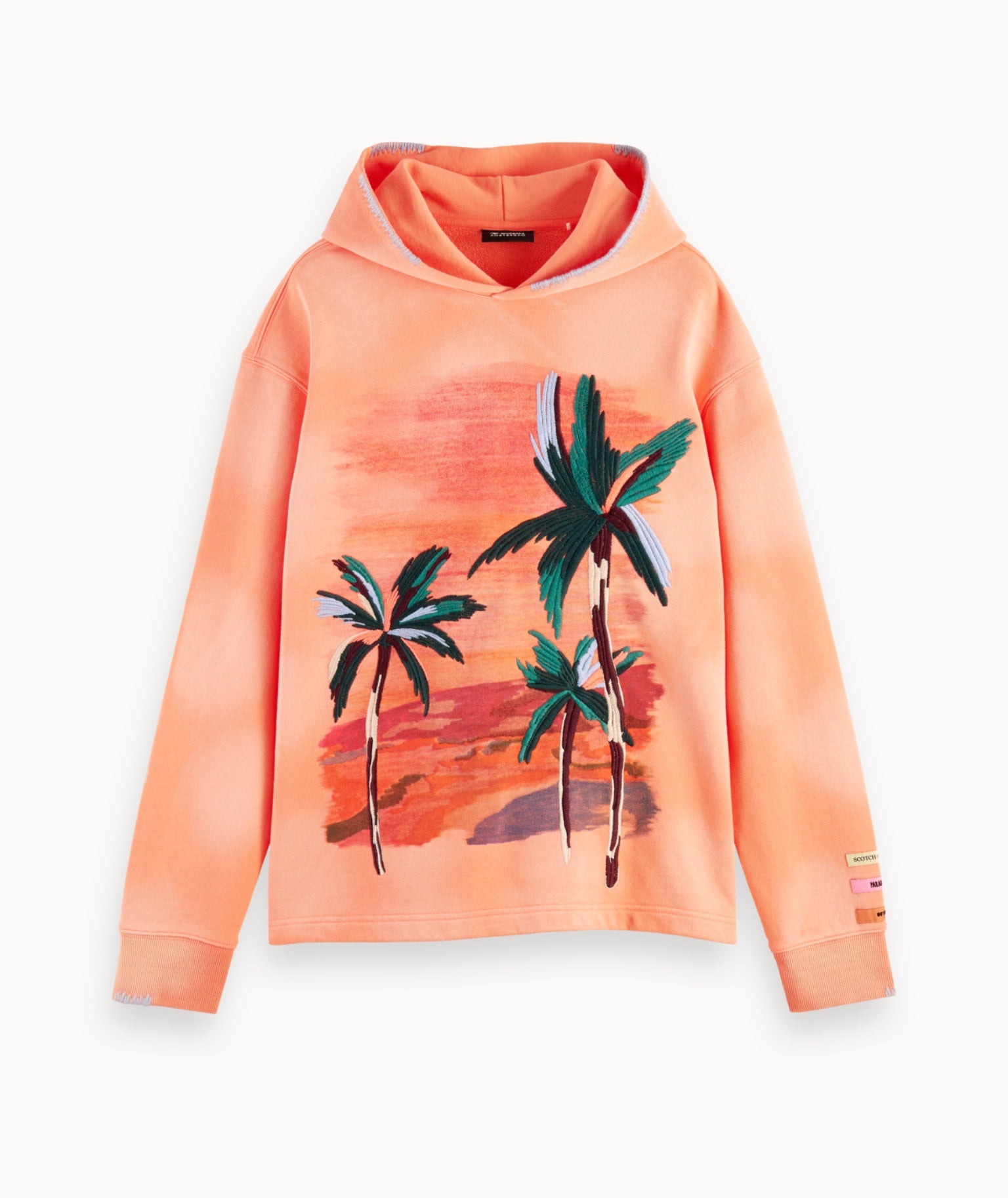 Scotch &amp; Soda Orange Palm Summer Hoodie