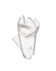 Monti Castello Pocket Square | White Silk