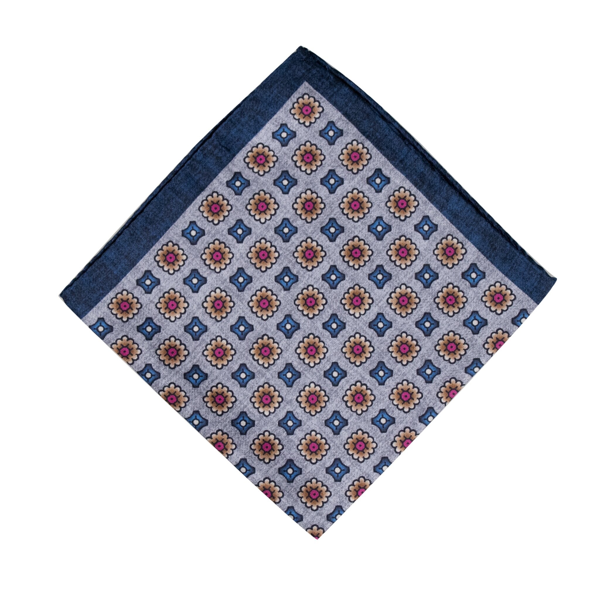 Monti Castello Silk Pocket Square | Lilac Mosaic