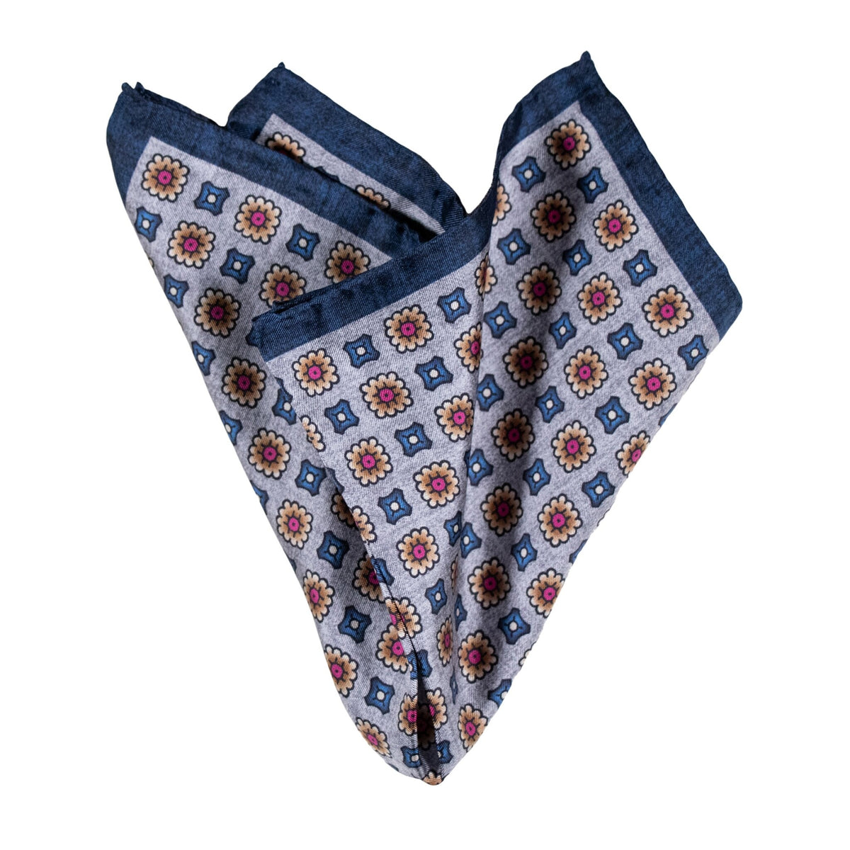 Monti Castello Silk Pocket Square | Lilac Mosaic