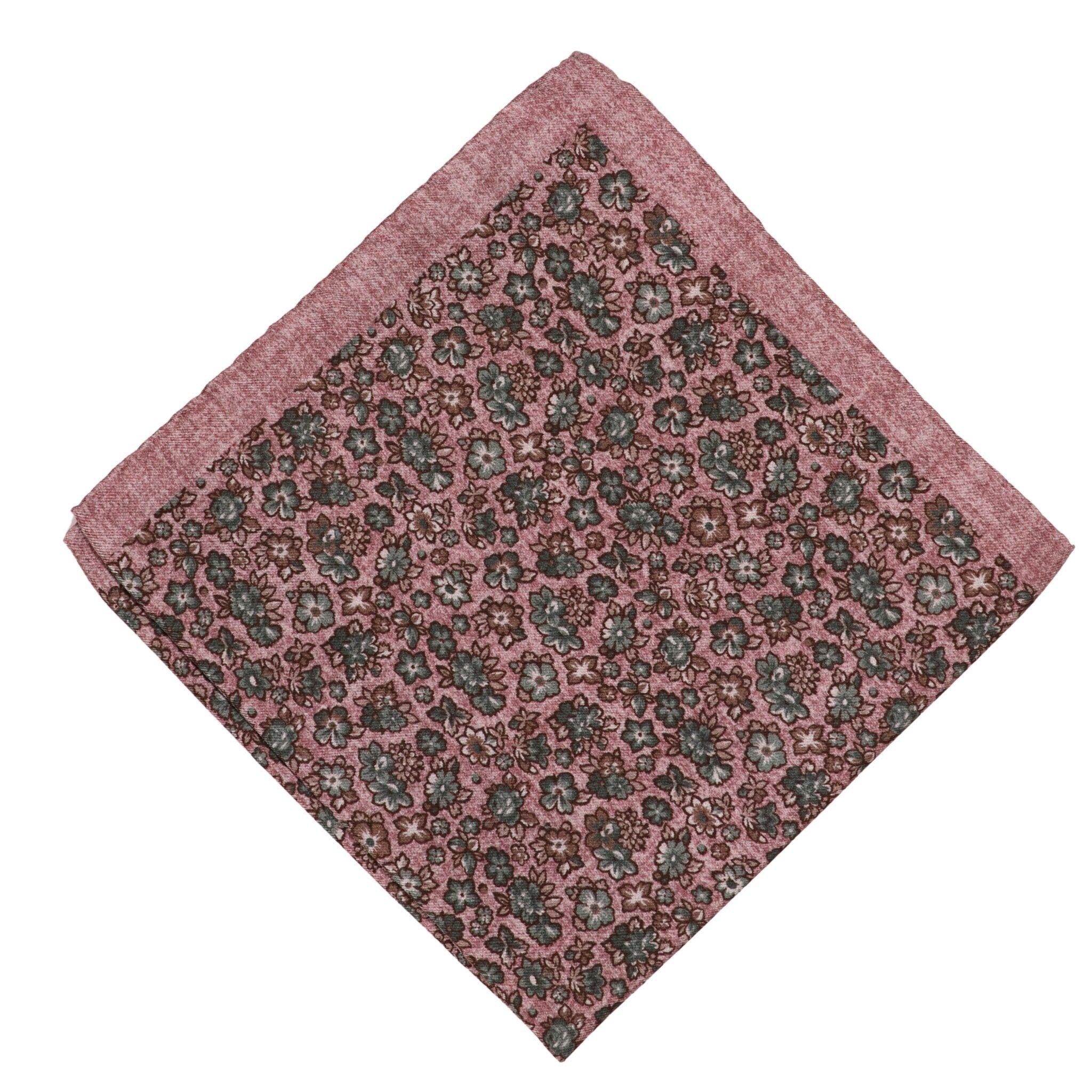 Monti Castello Silk Pocket Square | Blush Blossom