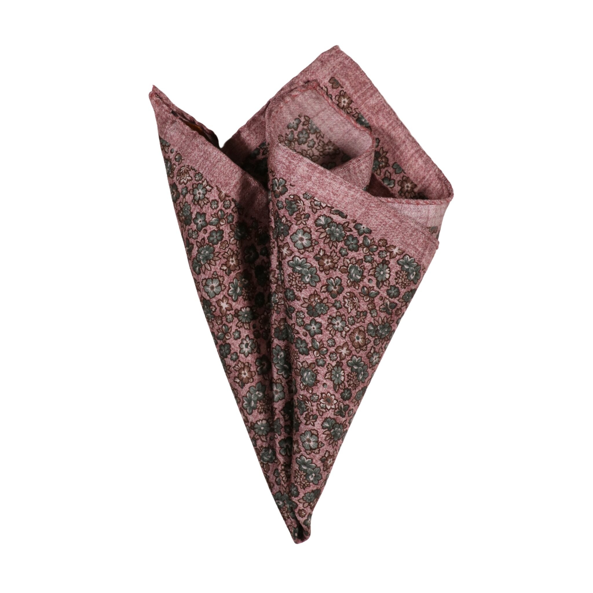 Monti Castello Silk Pocket Square | Blush Blossom