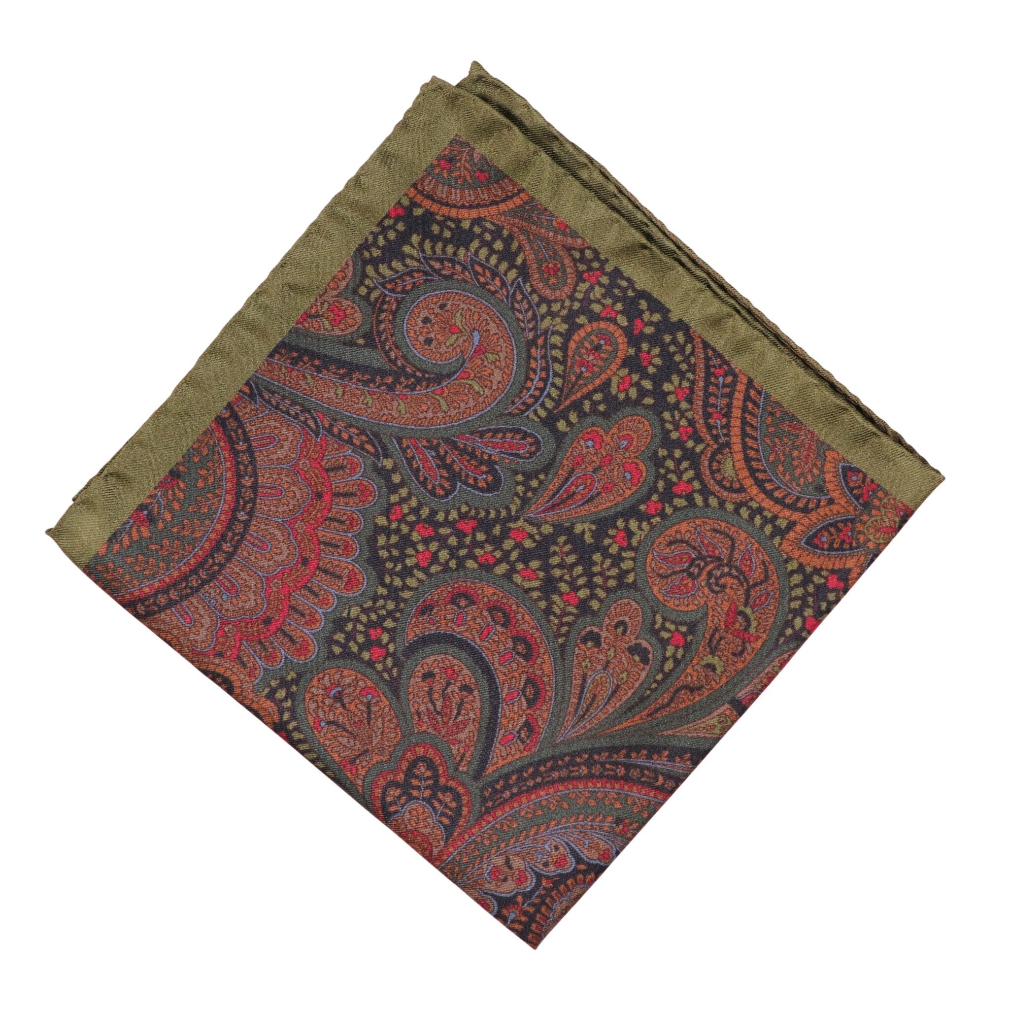 Monti Castello Silk Pocket Square | Paisley Party