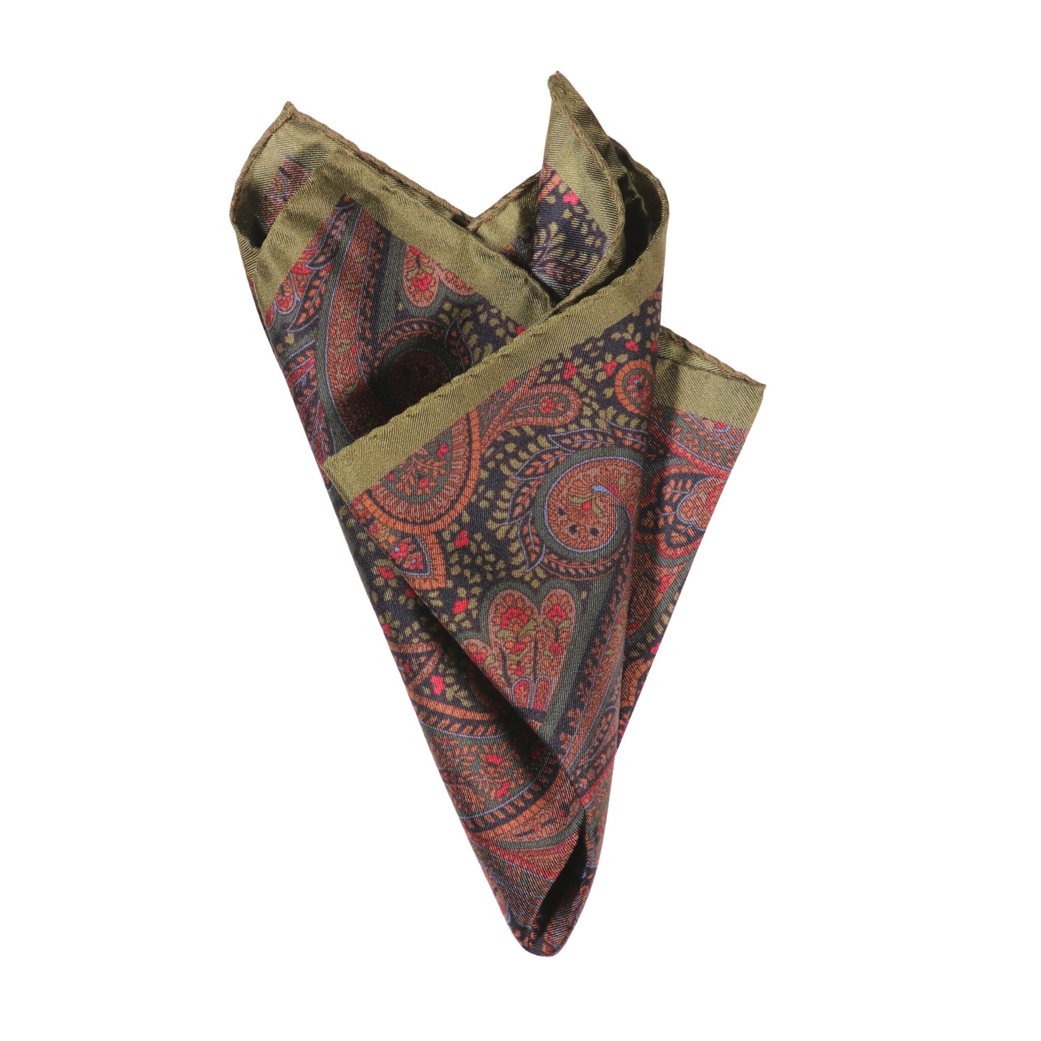 Monti Castello Silk Pocket Square | Paisley Party