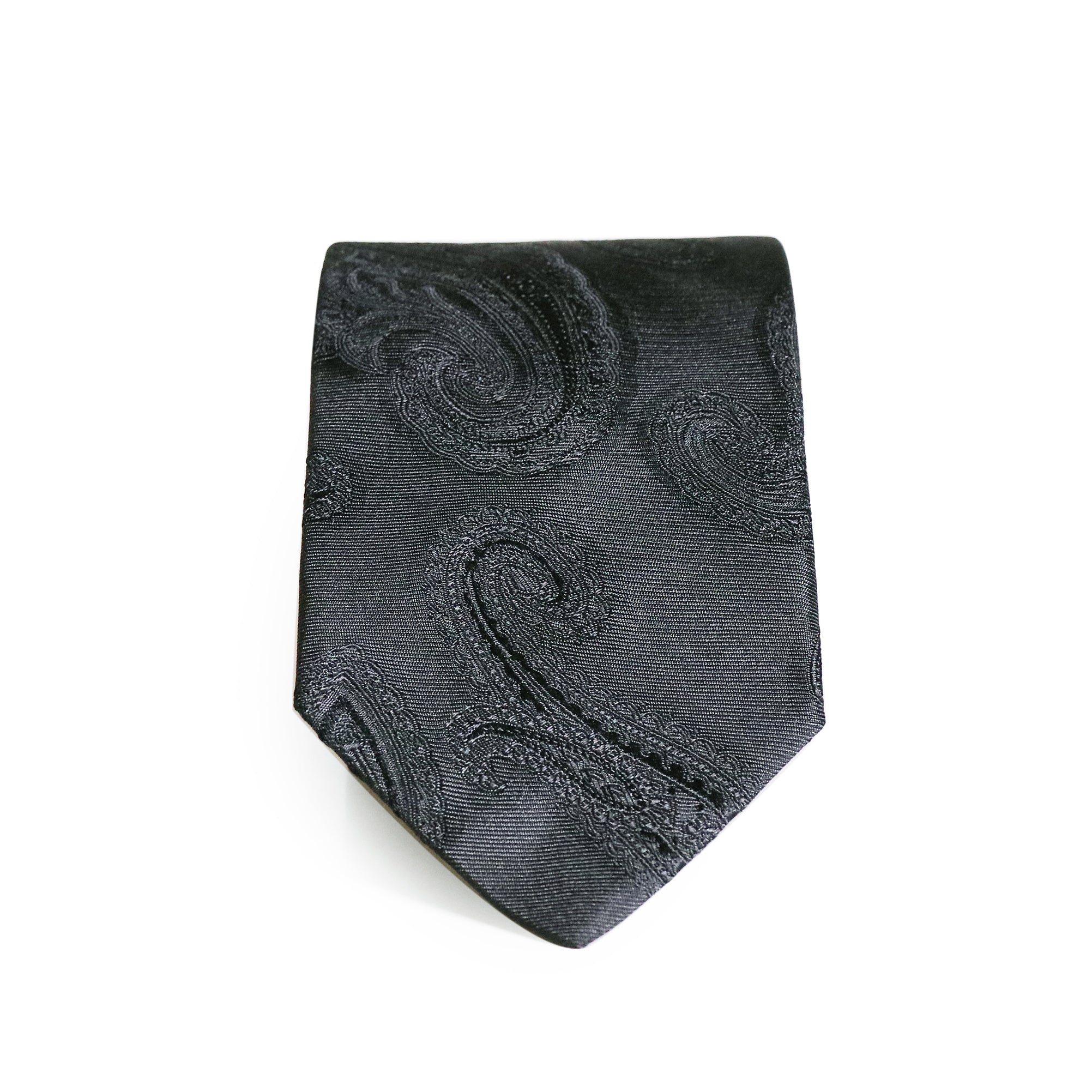 Parisian 1919 Silk Tie | Black Paisley