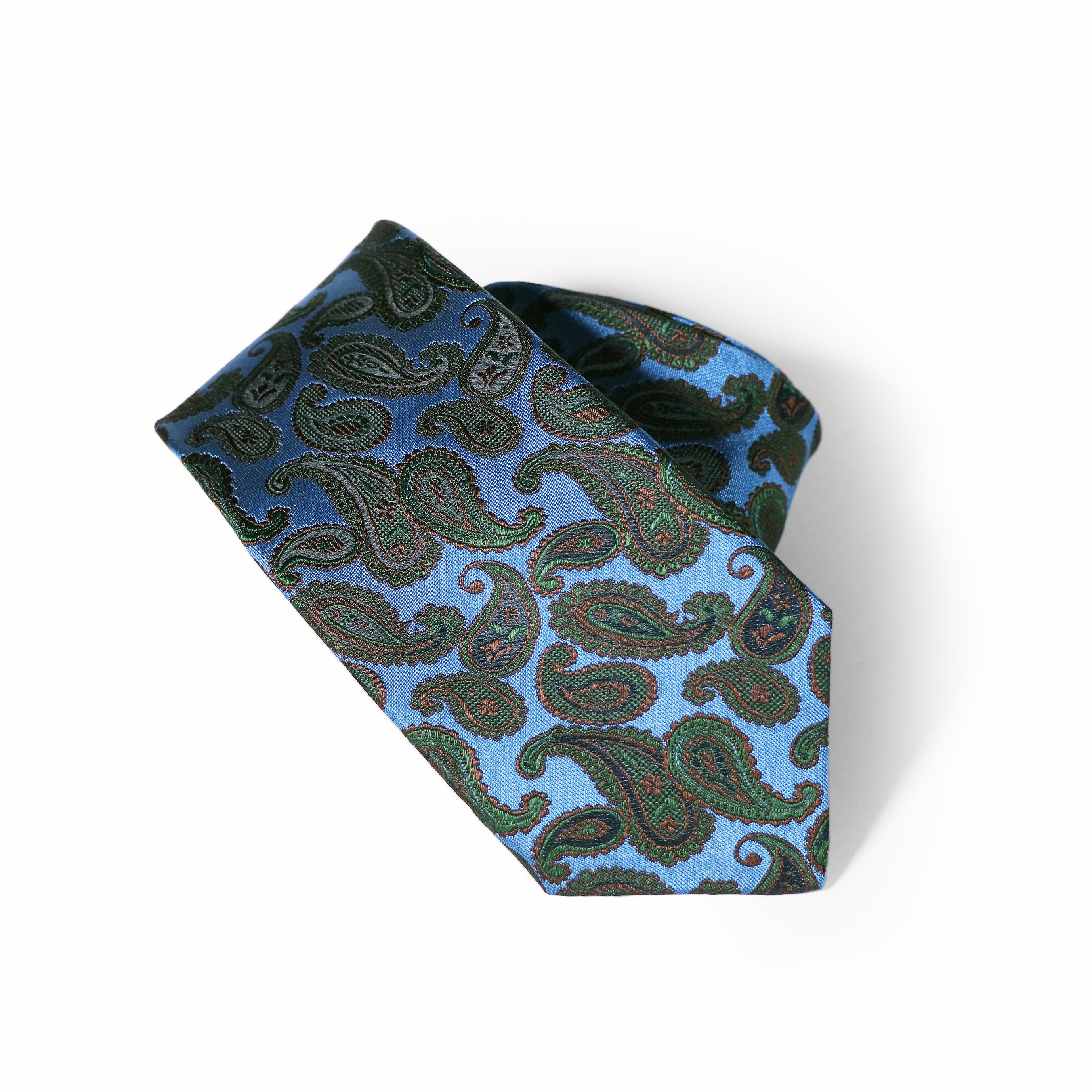 Parisian 1919 Silk Tie | Winter Blue Paisley