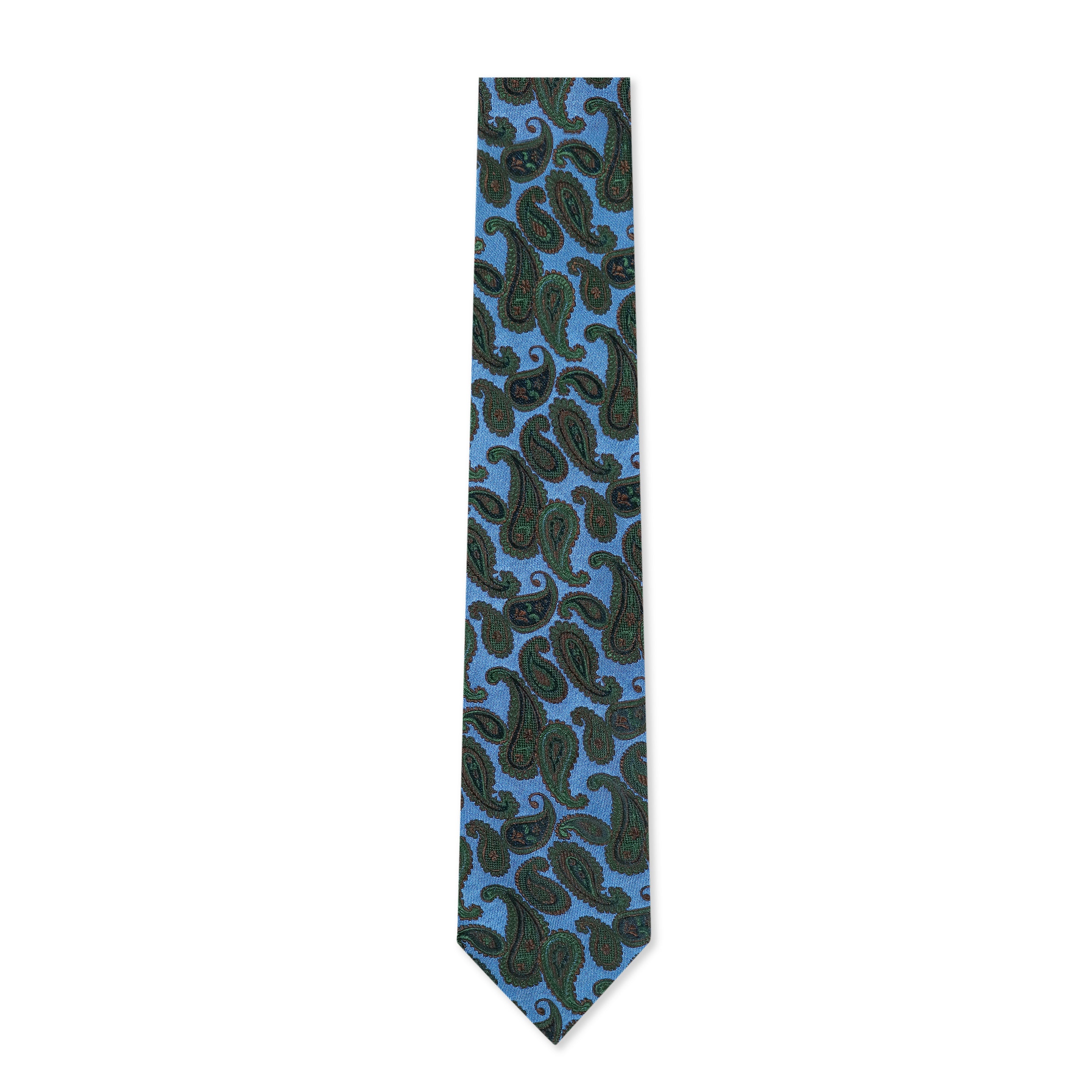 Parisian 1919 Silk Tie | Winter Blue Paisley