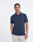R2 Amsterdam Cotton Melange Polo | Blue
