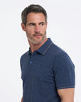 R2 Amsterdam Cotton Melange Polo | Blue