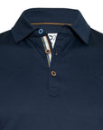 R2 Amsterdam Cotton/Linen Blend Polo | Navy