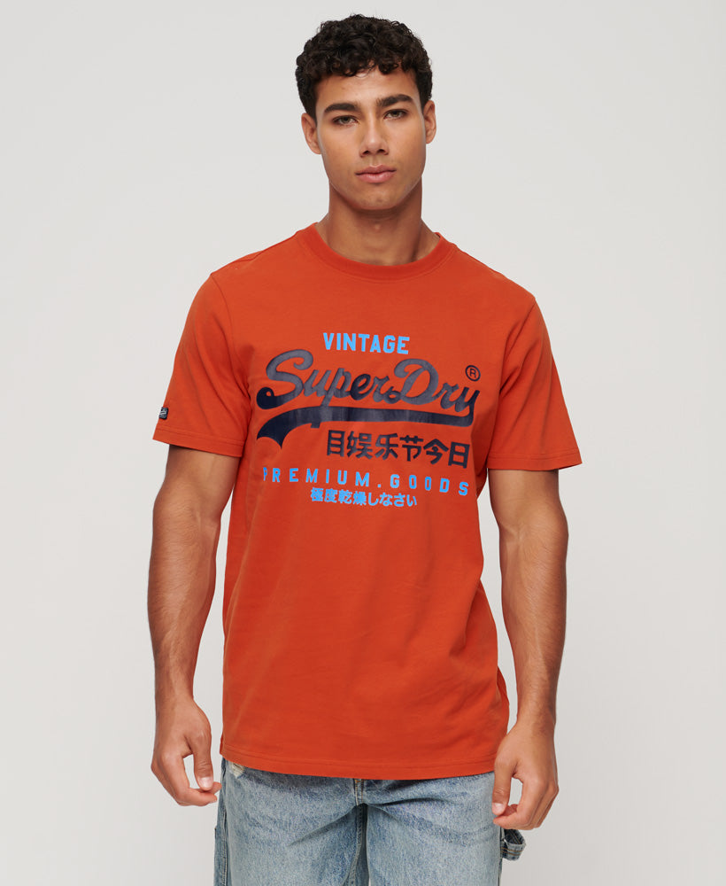 Superdry Classic Vintage Logo Heritage T-Shirt | Denim Rust Orange