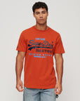 Superdry Classic Vintage Logo Heritage T-Shirt | Denim Rust Orange