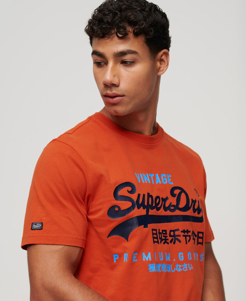 Superdry Classic Vintage Logo Heritage T-Shirt | Denim Rust Orange