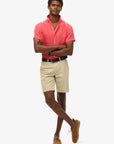Superdry Vacation Linen Short Sleeve Shirt | Hot Coral