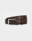Robert Charles Leather Belt |  1502 Brown Crocodile