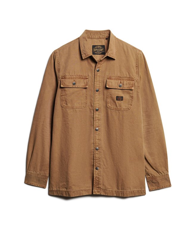 Superdry Flannel Workwear Shirt | Sandstone Brown