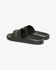 Superdry Vegan Logo Pool Slides | Black/Gold