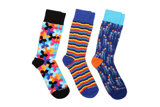 Simply Unstitched Three Pack of Socks | Digital Stripe