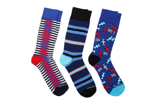 Simply Unstitched Three Pack of Socks | Formula 1