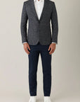 Uberstone Stretch Blazer | FUQ558 Textured Navy