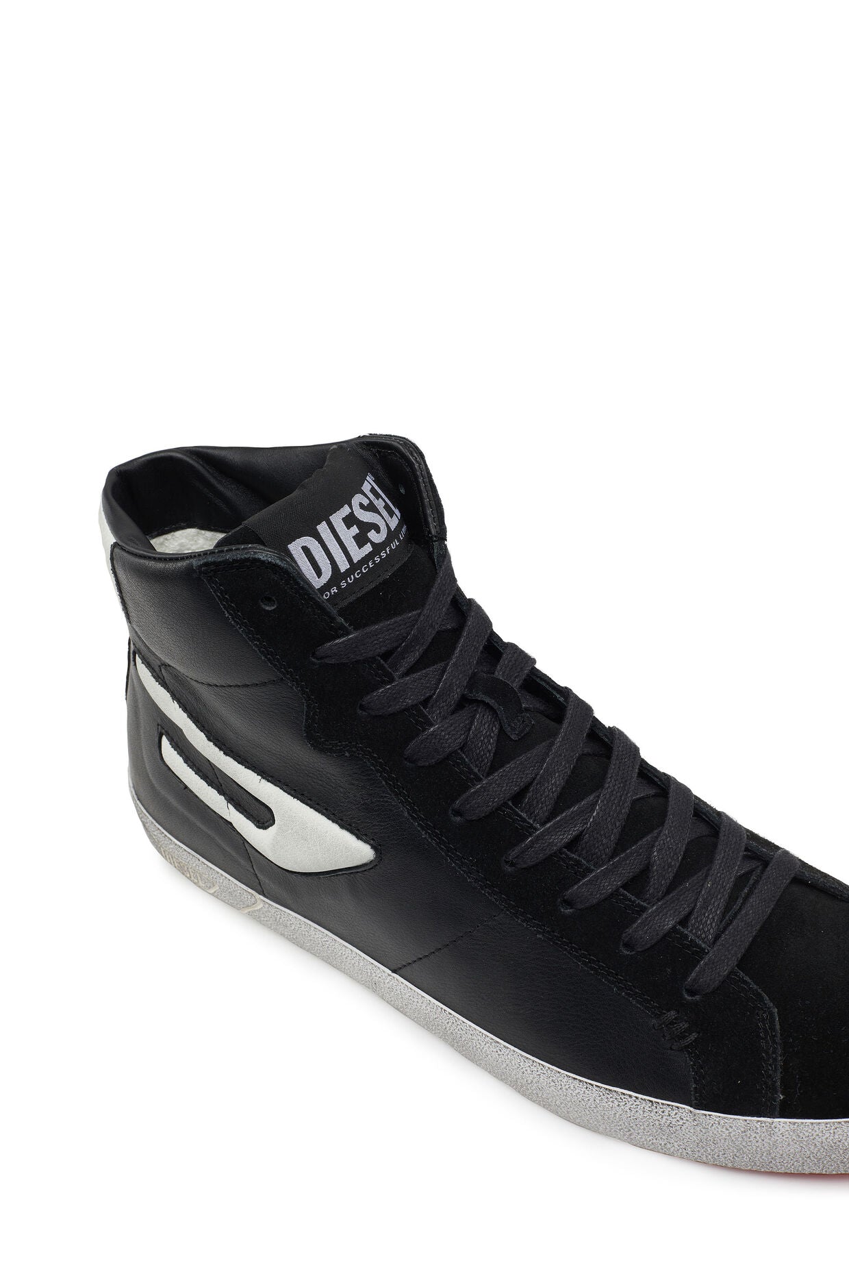 Diesel S-Leroji Mid - High Top Sneaker | Black &amp; White