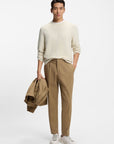BOSS Imberto Basketweave Cotton Knit | Open White