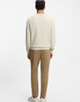 BOSS Imberto Basketweave Cotton Knit | Open White