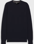 BOSS Imberto Basketweave Cotton Knit | Dark Navy