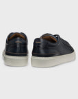 BOSS Gary Elastic Laces Leather Sneaker | Navy