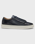 BOSS Gary Elastic Laces Leather Sneaker | Navy