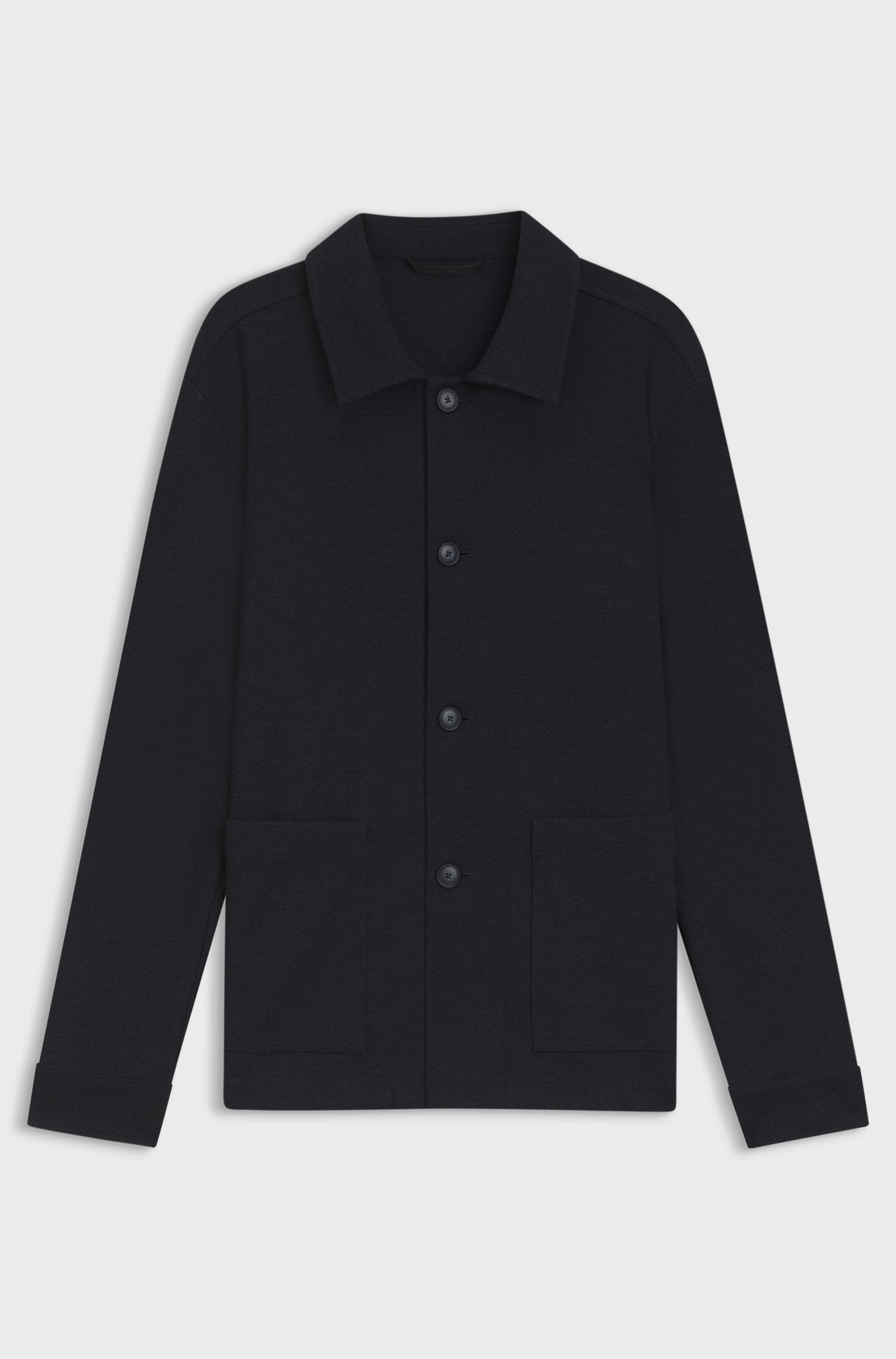 BOSS Carper Stretch Overshirt Jacket | Navy