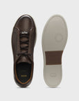 BOSS Gary Elastic Laces Leather Sneaker | Chocolate