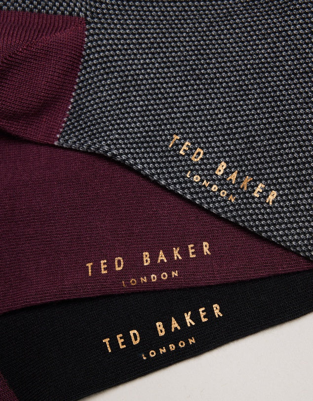 Ted Baker Three Pack Of Socks | Prezzie